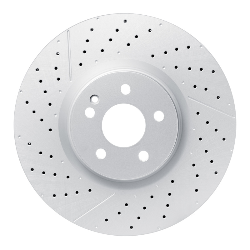Mercedes-Benz CLA45 AMG Brake Rotor (1) - Front - R1 Concepts - GEOSPEC Coated Rotor - Drilled & Slotted - `14-`19 Mercedes-Benz CLA45 AMG Brake Rotor (1) - Front - R1 Concepts - GEOSPEC Coated Rotor - Drilled & Slotted - `14-`19